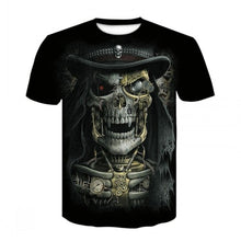 Load image into Gallery viewer, 2020 heavy metal grim Reaper Skull 3D printed t-shirts