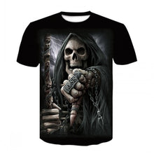 Load image into Gallery viewer, 2020 heavy metal grim Reaper Skull 3D printed t-shirts
