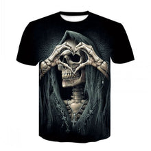 Load image into Gallery viewer, 2020 heavy metal grim Reaper Skull 3D printed t-shirts