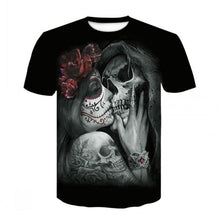 Load image into Gallery viewer, 2020 heavy metal grim Reaper Skull 3D printed t-shirts

