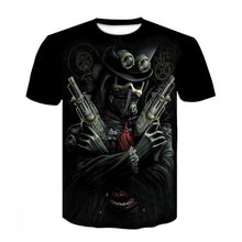 Load image into Gallery viewer, 2020 heavy metal grim Reaper Skull 3D printed t-shirts
